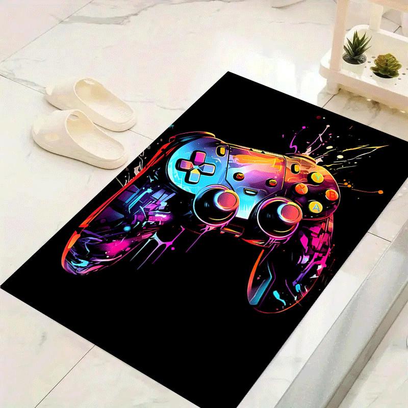 

1pc Game controller Print, Design Indoor Area Rug - Soft, Anti-Slip, and Durable Gaming Room Decor for Bedroom, Living Room 60cm by 90cm