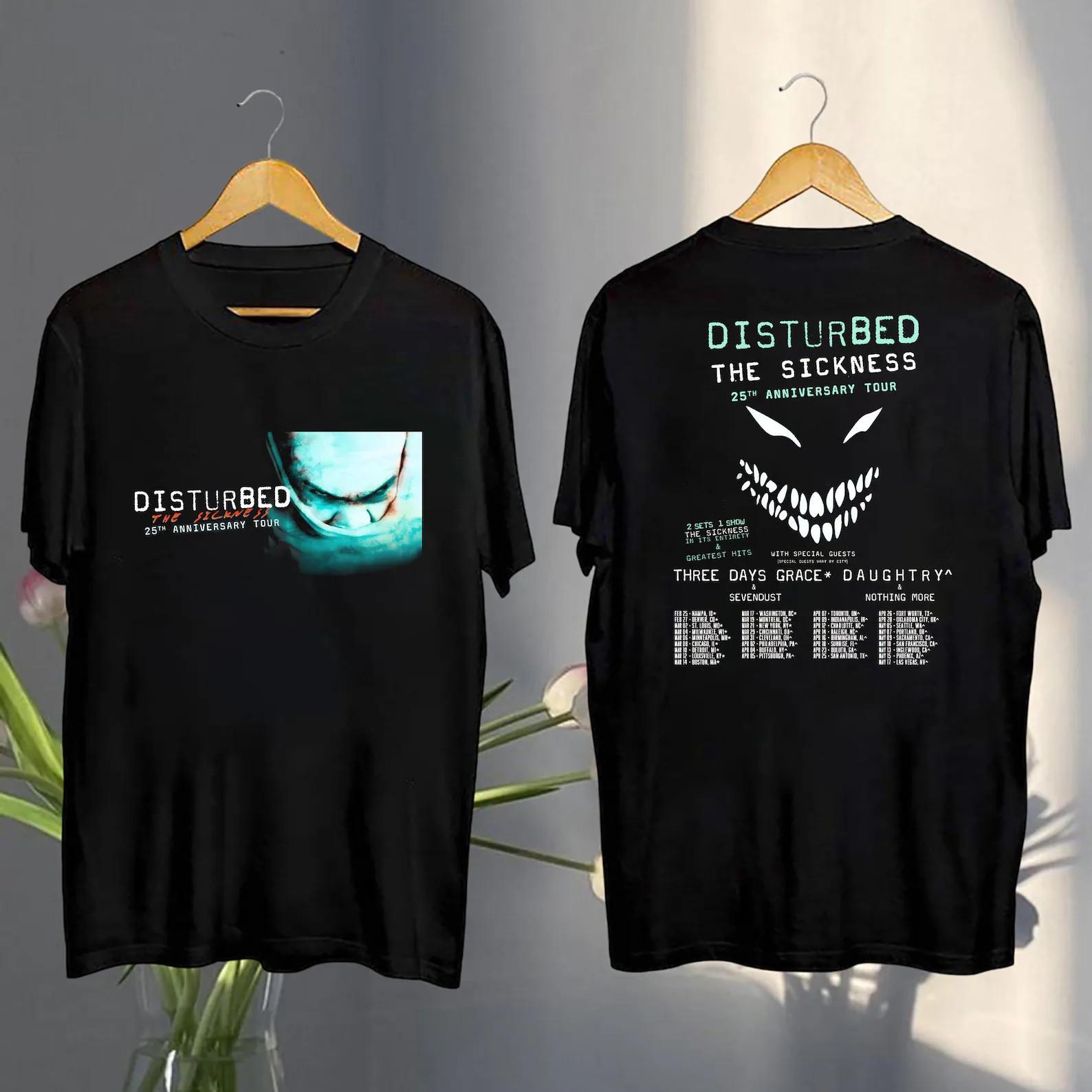 2025 Disturbed The Sickness 25th Anniversary Tour Shirt 4XL