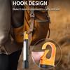 New Multifunctional Flashlight with Side Floodlights Telescopic Zoom Outdoor Portable LED Flashlight Carrying Tail Hook