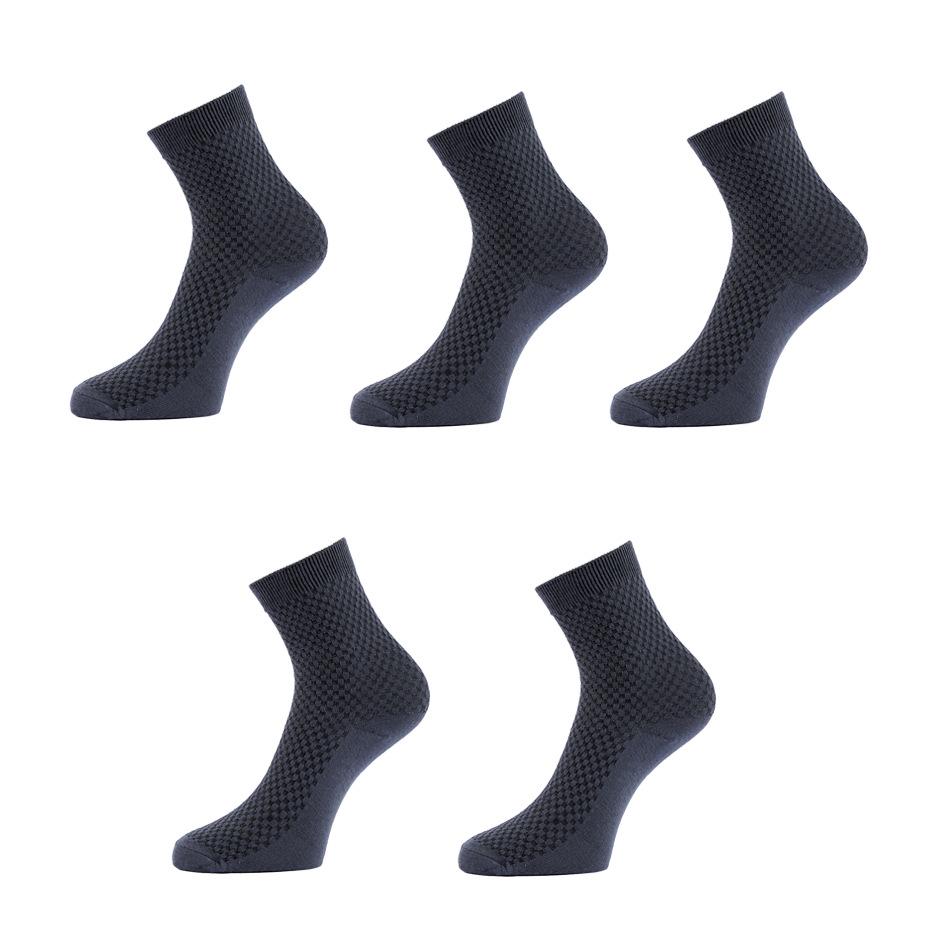 Men's Bamboo Fiber Mid-Calf Business Socks - Breathable, Double-Needle, Four Seasons Style