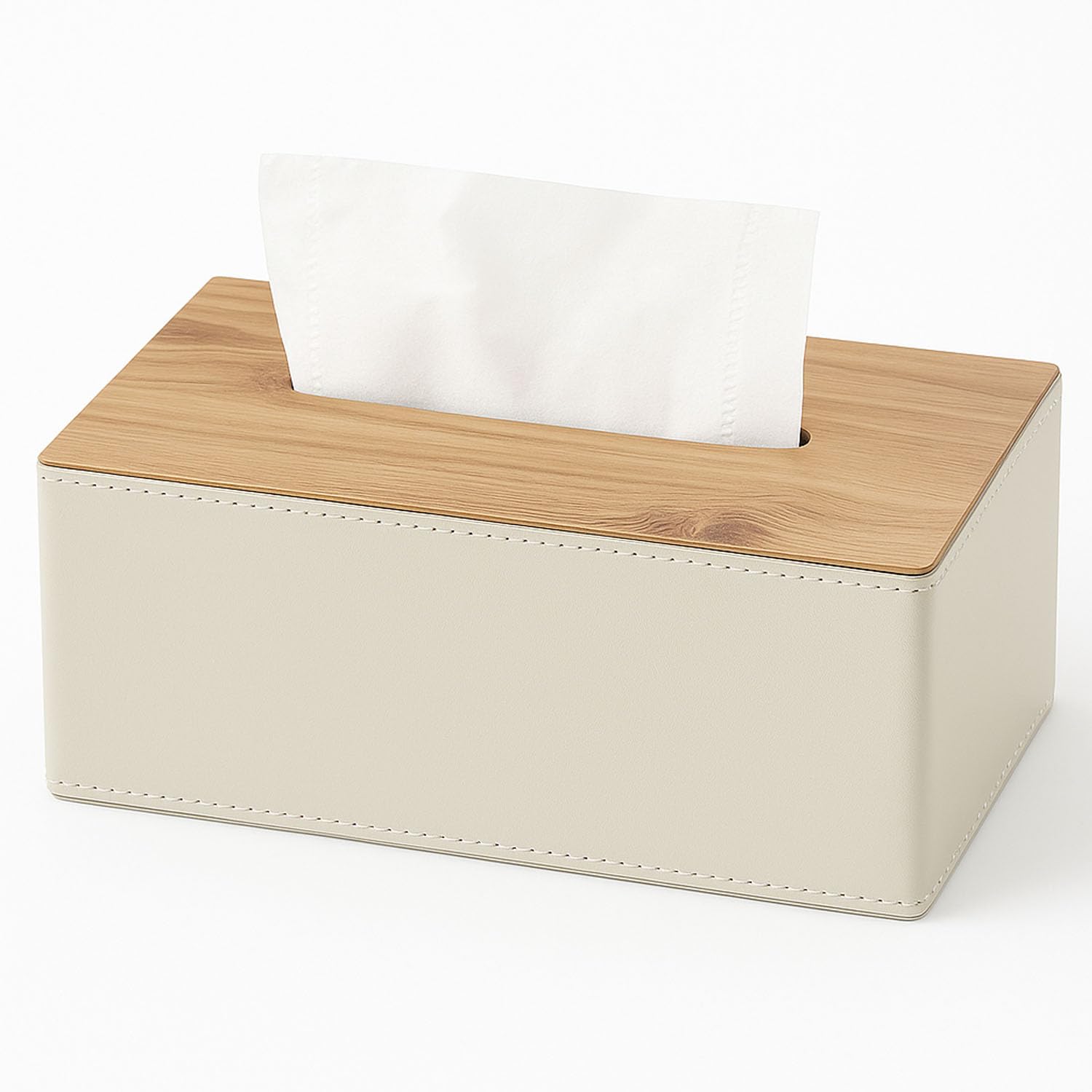 

Vinnatsu Tissue Case, Stylish Tissue Box, Tissue Cover, Tissue Case, High-Quality Wooden and PU Leather, Waterproof, for HomeOfficeCarHotel Use,