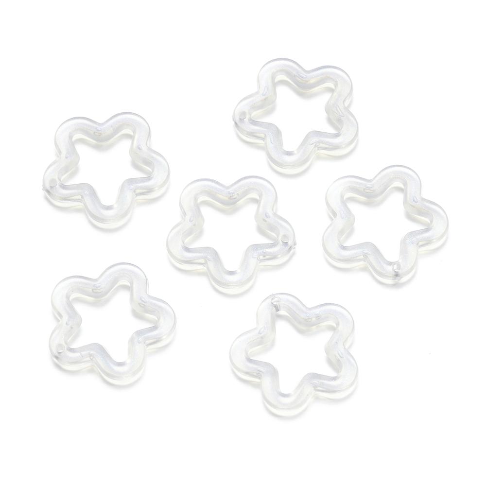 10Pcs/Lot Colorful Acrylic Five-Pointed Star Loose Pendent For DIY Necklace Bracelet Jewelry Making Accessories Supplies
