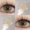 EYESHARE Brown Colored Contact Lens Natural Soft Contact Lenses for Eyes Fashion Decoration 14.2mm Yearly 2pcs=1 Pair
