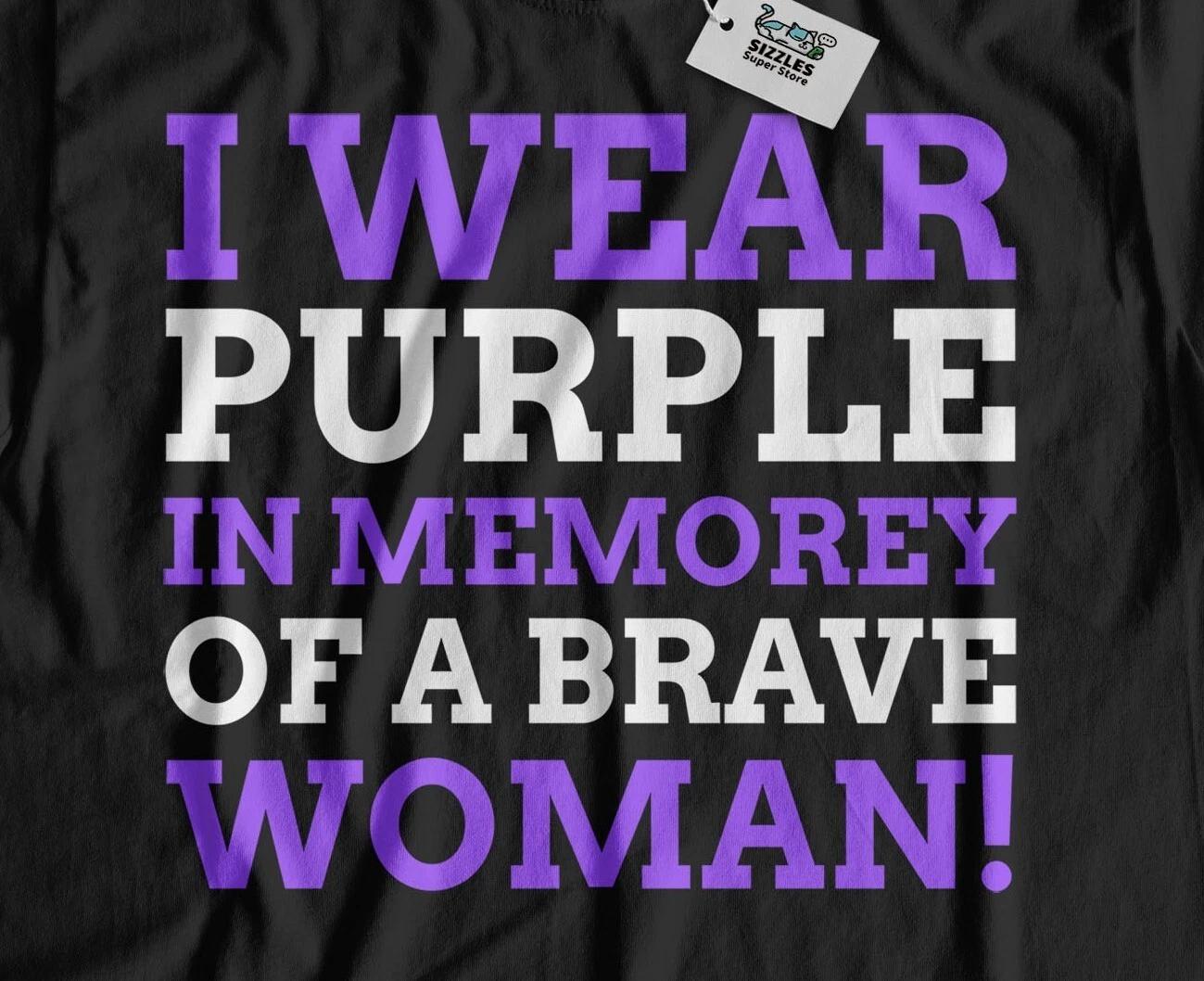 

I Wear Purple! Unisex Leiomyosarcoma Cancer Awareness T-Shirt 4XL