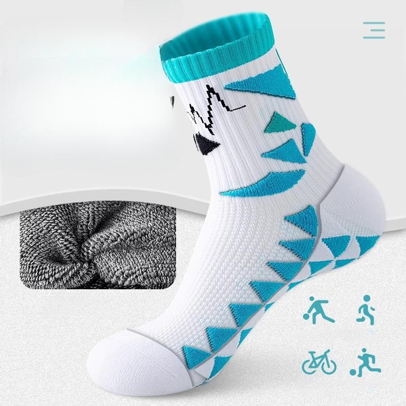 Marathon Running Socks for Men, Long Tubes, Summer Anti-odor Men's Sports Towels, Basketball Socks, Badminton Socks