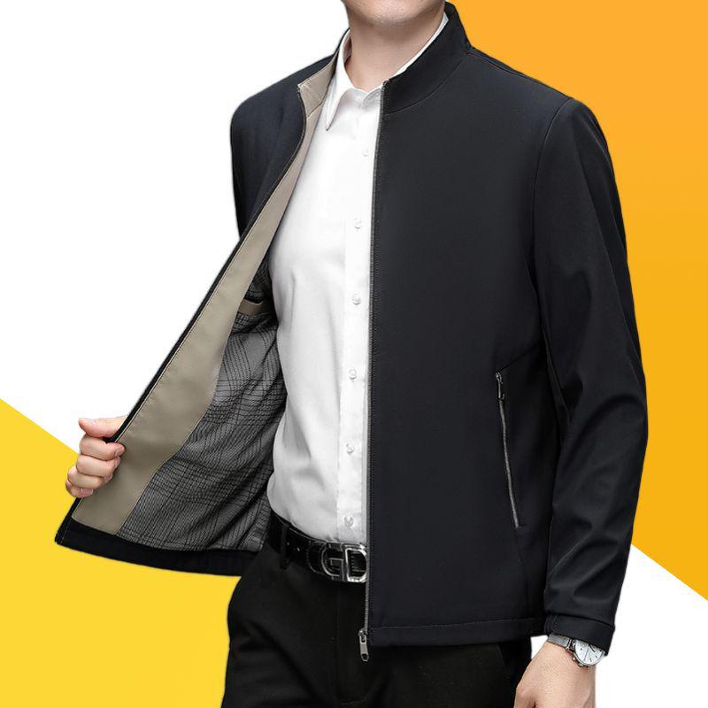 Men's Midlife Spring/Fall Stand Collar Jacket