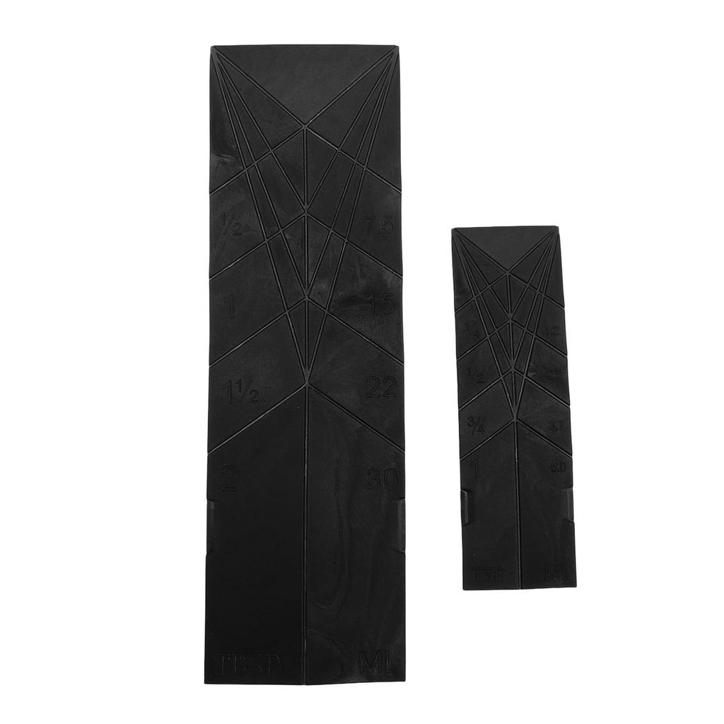 2pcs Large and Small Flat 3 in 1 Measuring Spoons Folds Flat Kitchen Utensils Scoop for Cook Baking