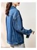 2025 Damen Europäischer Stil Locker Kurz Jeansjacke - Tiefblau Frühjahrsedition