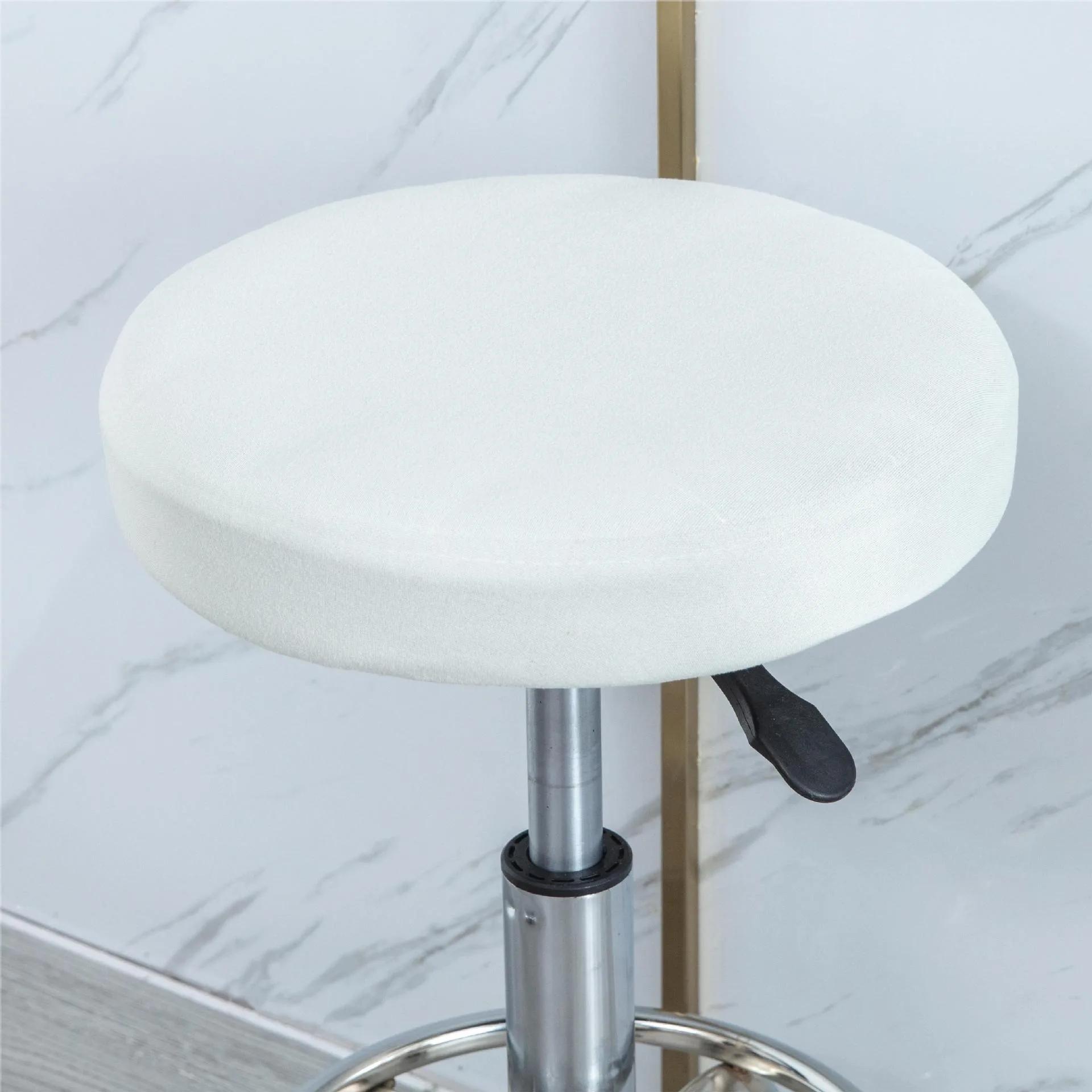 

1 шт. однотонный круглый модный эластичный барный стул эластичный чехол для сиденья и украшения дома чехол для стула Funda Redonda Para Silla 28-38cm белый