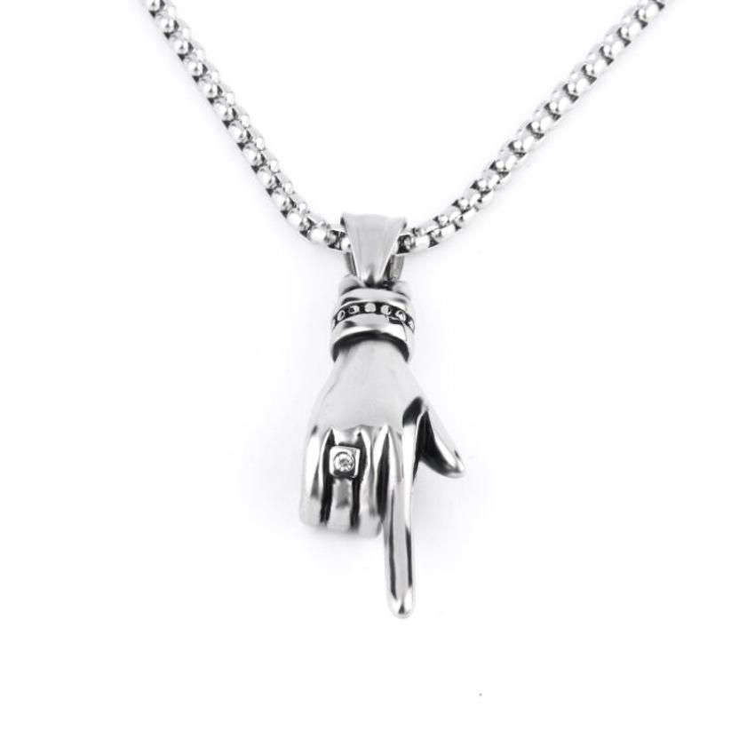 

Модное хип-хоп уличное танцевальное ожерелье аксессуары мужские клубные аксессуары ожерелье из титановой стали 50CM(Necklace Size)