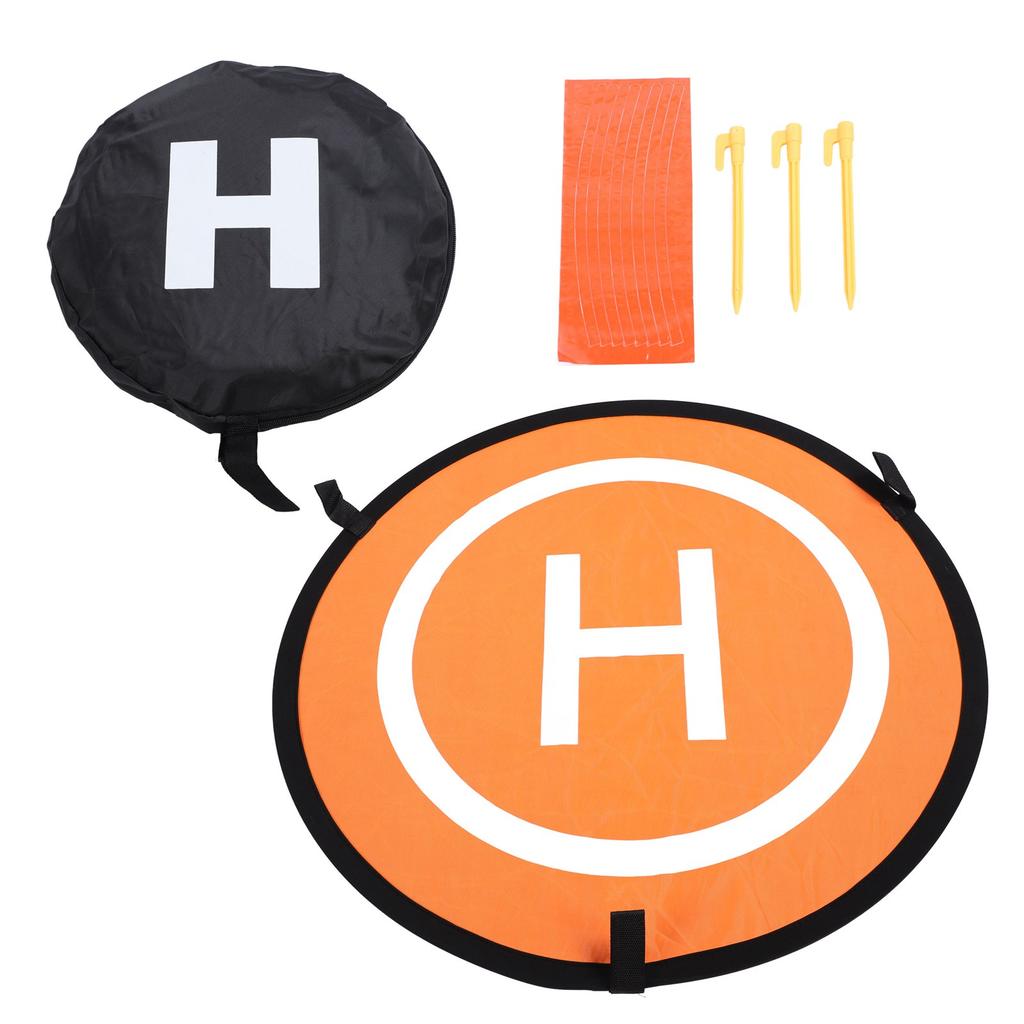 75cm Diameter Double Sided RC Drones Landing Pad Nylon Orange Blue Foldable Universal Aircraft