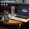 Transparent Mecha Speakers Bluetooth 5.0 Wireless Double Bass Diaphragm Subwoofer Music TWS RGB Light Mini Party Loudspeaker