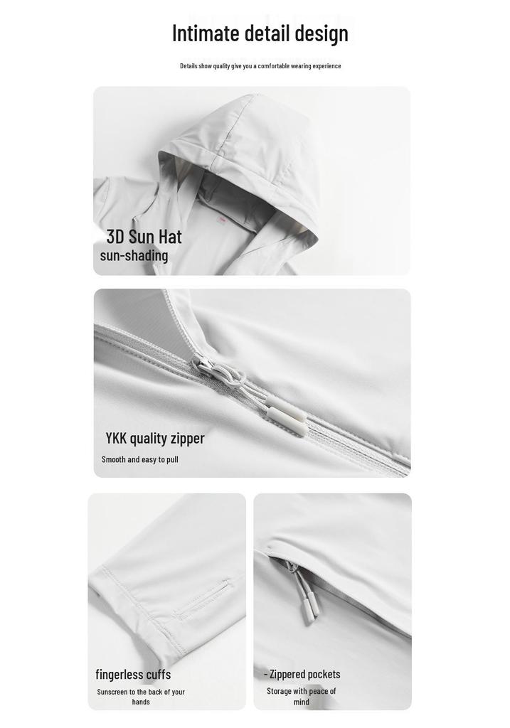 Unisex UV-Blocking Spring/Summer Lightweight Breathable Sun Protection Jacket