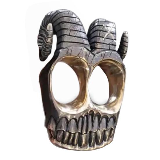 

Череп в форме рога барана, кастет, винтажное готическое кольцо, медные двойные петли на палец 1pc