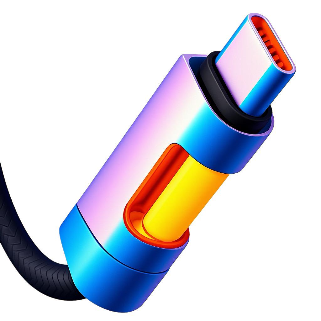 Seven-Color LED Data Cable - Fast PD Charging for Apple, Huawei, Samsung, Xiaomi