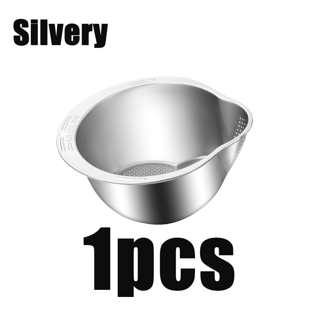 1/2/3pcs Rice Washer 304 Stainless Steel Drain Basket Multi-Function Washing Rice Sieve Colander Vegetable Strainer Kitchen Tool
