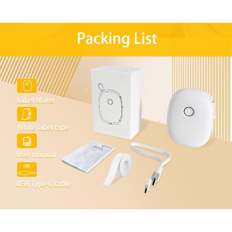 Bluetooth Labeler, Portable Labeler with Tape, Inkless Labeler Wireless Labeler with Multiple Templates for School Names, Price Tags, Home Storage