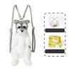 Backpack Plush Schnauzer Dog Doll Stuffed Animal Kawaii Cartoon Travel Bag Toy