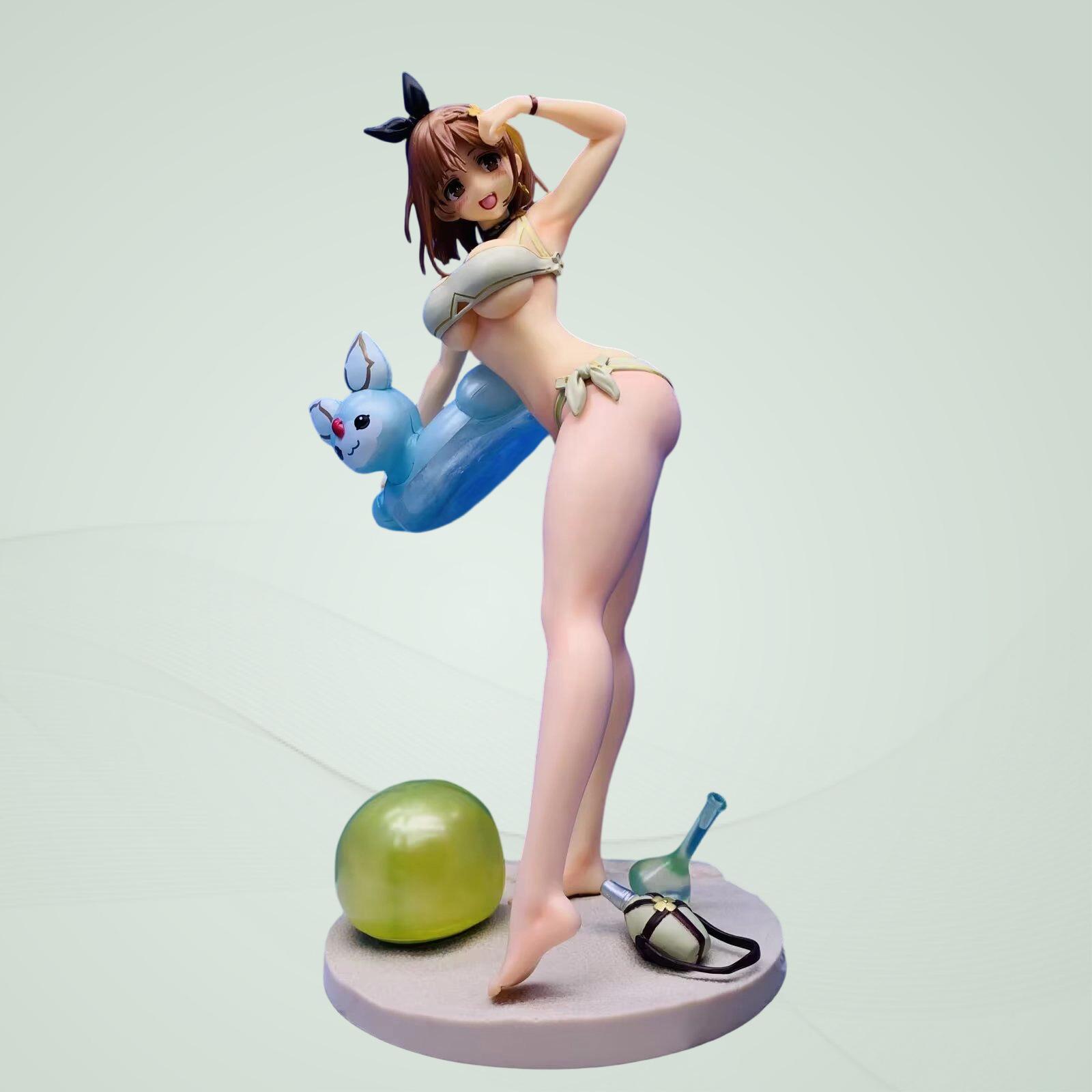 

Beautiful Girl Lisa S Alchemy Workshop Swimsuit Lisa Lin S Two-Color Standing Posture, Anime Figures Boys Gifts 28CM