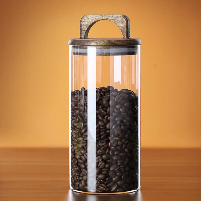 UOSU Portable Transparent Glass Coffee Powder Storage Jars