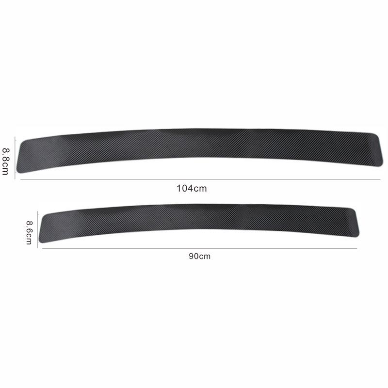Carbon Fiber Car Door & Trunk Bumper Protector Sticker, Anti-scratch & Anti-stepping, 90-104cm.