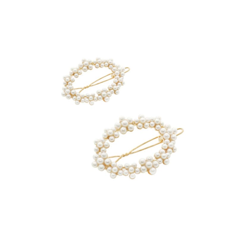 jewelCOUNTY Pearl Cluster Ring Hairpin