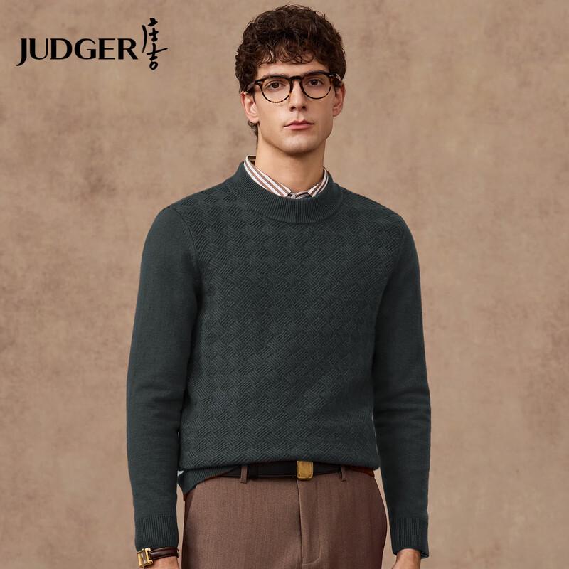 

Judger Men s 460g Heavyweight Cashmere Blend Round Neck Pullover Sweater