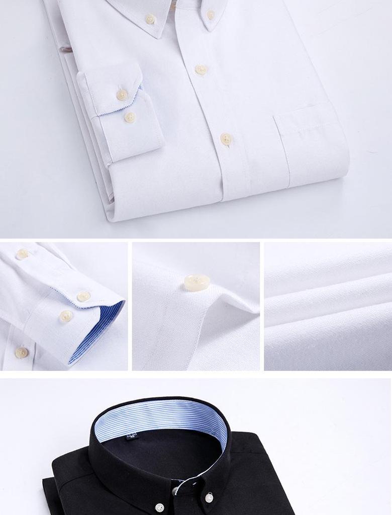 Chemise Oxford à Carreaux Décontractée pour Jeunes à Manches Longues - Coton Fin, Patchwork, Col Carré pour le Printemps et l'Automne