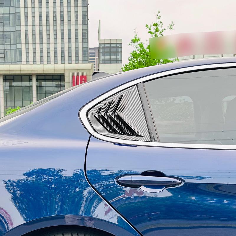 For Alfa Romeo Giulia 2015+ Car Exterior Rear Window Quarter Scoop Louver Shutter Cover Side Vent Blinds Trim Accessories