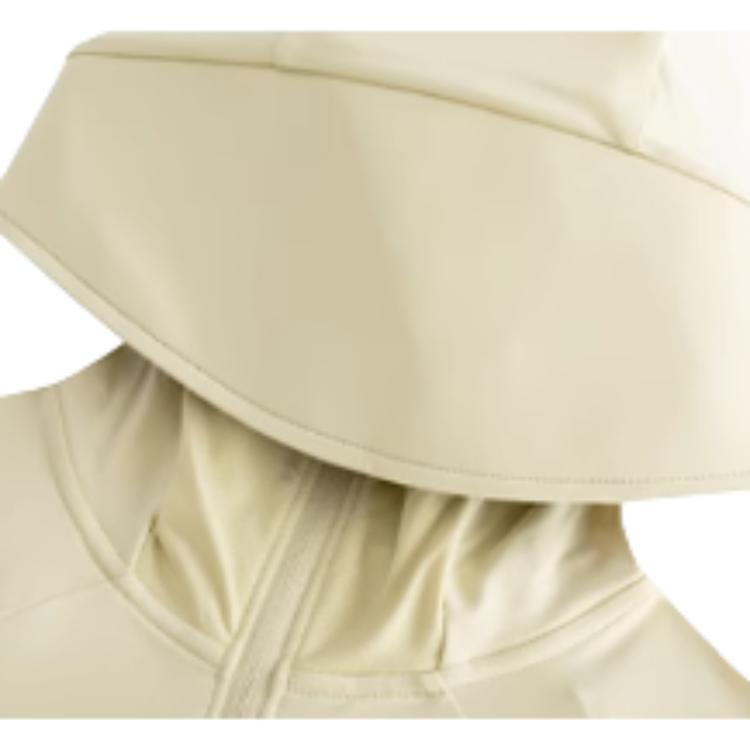 Anta Training Series Solid Color Zip-Up Hooded Comfortable Breathable Versatile Sun Protection Jacket Women jackets Cream-Yellow 962527703-3
