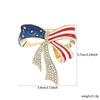 Bow Tie Brooch with Rhinestone Accents Classic Ribbon Shape Elegant Metal Alloy Design Suitable for Various Occasions and Outfits
