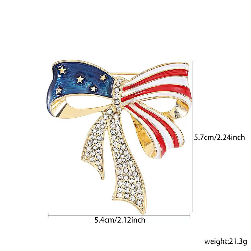 Bow Tie Brooch with Rhinestone Accents Classic Ribbon Shape Elegant Metal Alloy Design Suitable for Various Occasions and Outfits
