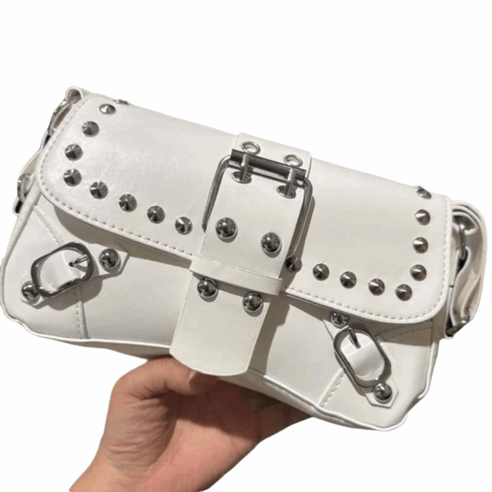 Punk Style Rivet Shoulder Bag Sweet Cool Underarm Bag Casual Tote Bag  Party