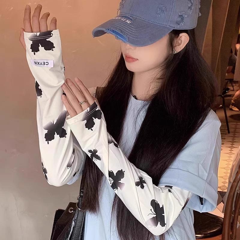 Ice Silk Sun Protection Sleeves for Women - 2025 New Anti-UV Breathable Arm Sleeves for Summer Cycling & Driving
