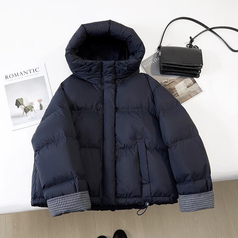 Damen 90% Daunen Kapuzen Kurz Steppjacke