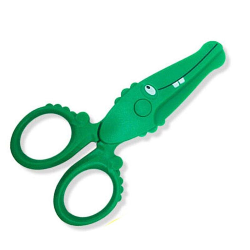 

Мини-ножницы с героями мультфильмов, пластиковые детские ножницы для детского сада, ручные безопасные детские ножницы с круглой головкой зелёный