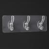Transparent Plastic Glue Hooks Kitchen Bathroom Hooks Nail-Free Wall Hanger