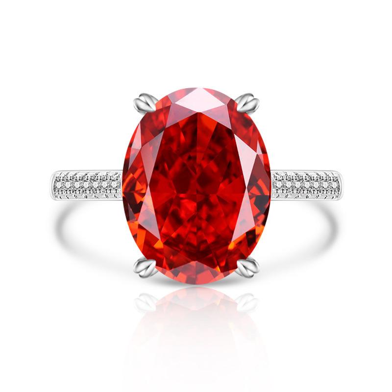 2026 Flash Pigeon Egg Papalacha Ring Luxury High Carbon Diamond Ice Flower Cut Ring Female