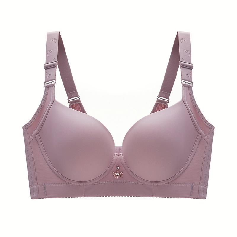 

Бюстгальтер большого размера, дышащий, толстый и тонкий, красивая спина, нижнее белье больших размеров, без поддержки стального кольца, собранный бюстгальтер 50/115CDE темные пастельные фиолетовый