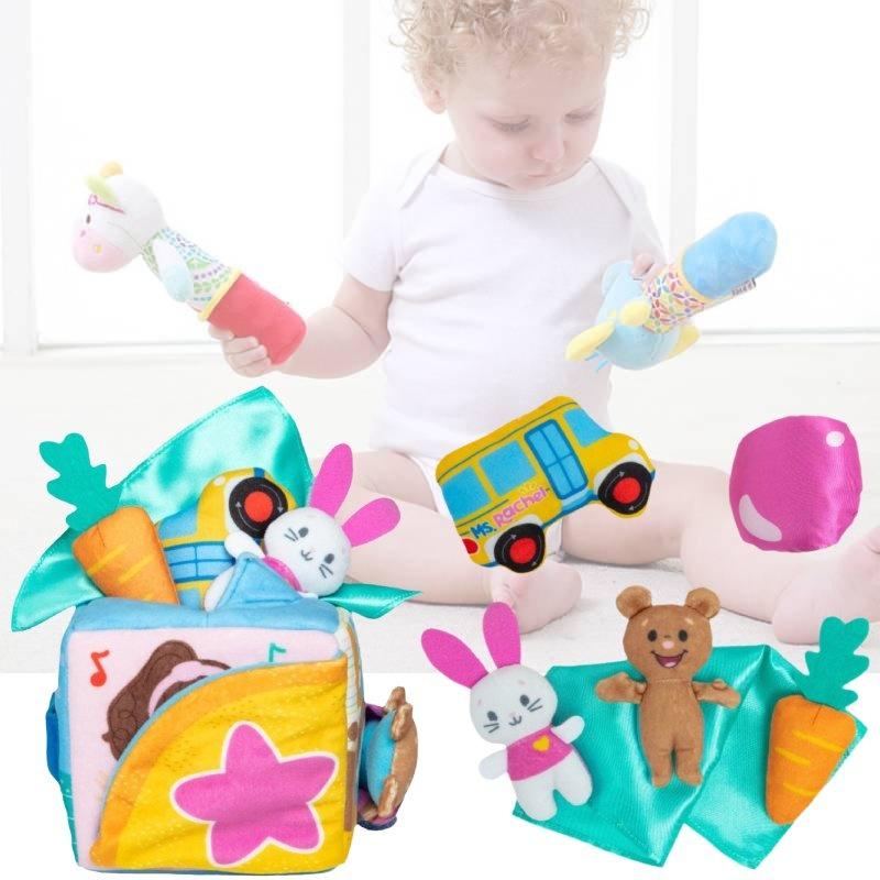 Delightful Ms. Rachel Surprise Learning Box Plush Toy With Adorable Rabbit Design