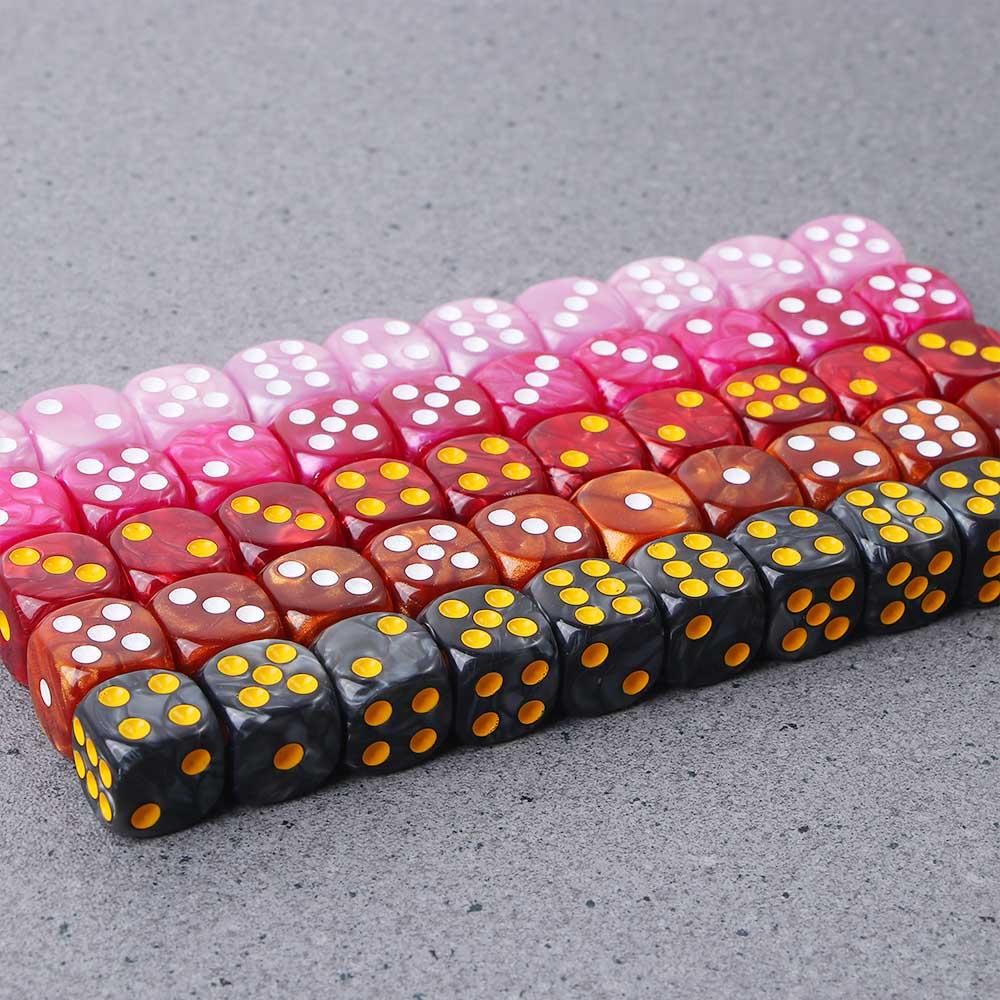 

Многогранные настольные игры, круглые угловые игровые кости, жемчужные игральные кости, 6-сторонние кубики 16 мм, многогранные кубики