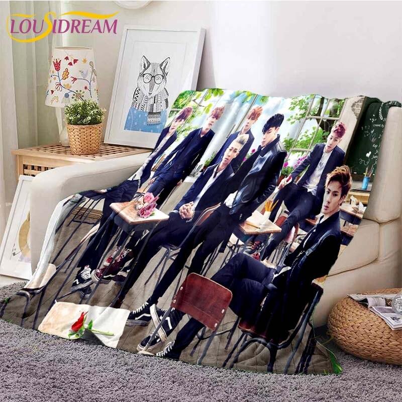 Newest Kpop Bangtan Boys Blanket Sofa Bed Blanket Super Soft Warm Blanket Cover Fleece Throw Blanket
