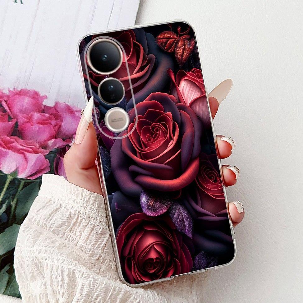For Vivo V50 Lite 5G Case Cover Cute Cat Luxury Fashion Flowers Funny Cool Painted Back Cover For Vivo V50Lite 5G Phone Case