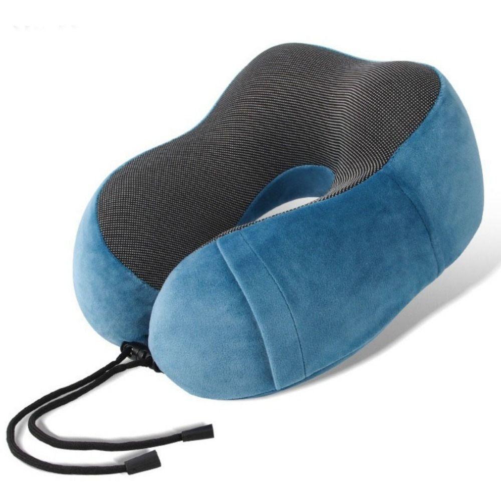 Lightweight U Shaped Neck Pillow with Storage Bag Airplane Neckrest Pad  Head Neck Support
