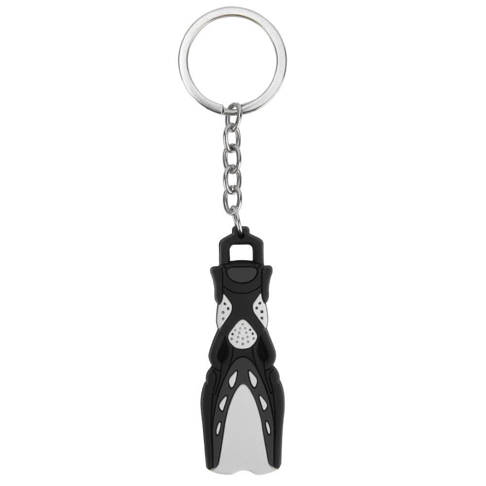 PVC Diving Theme Key Unique Short Flipper Shape Keychain Fin Key Gift