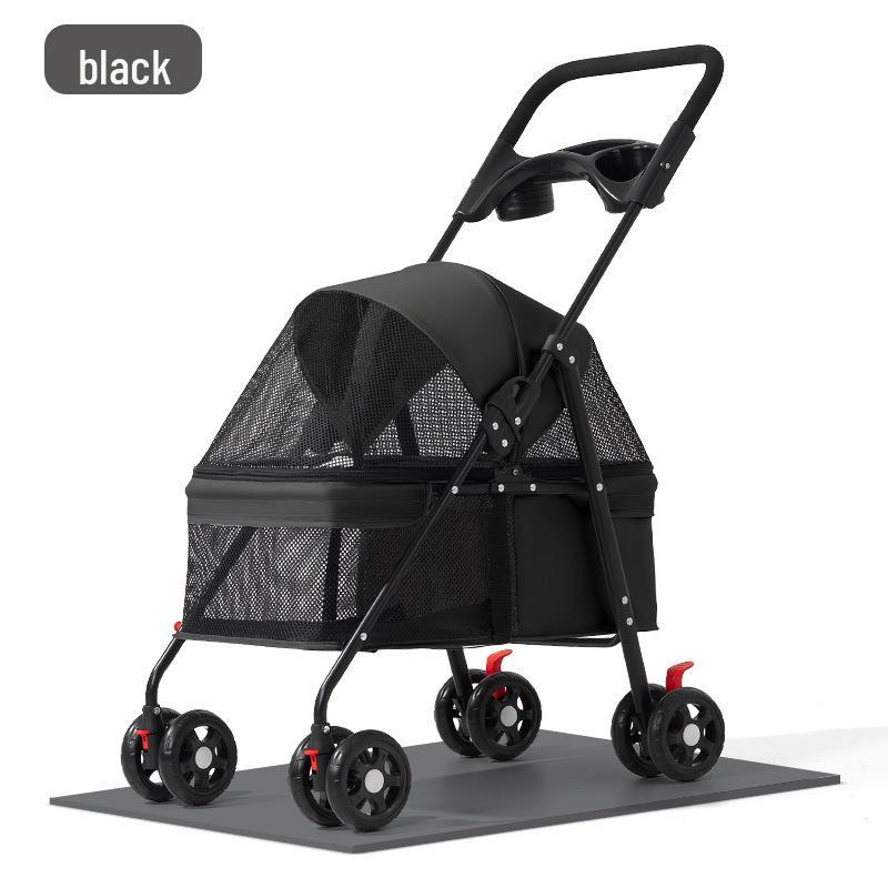 Lightweight Foldable Pet Stroller for Cats and Dogs - Travel and Outdoor Use