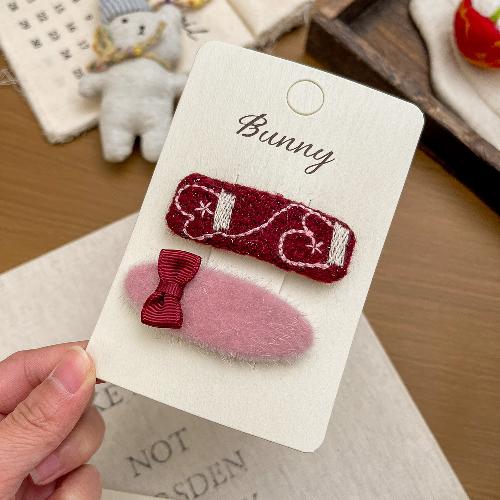 Wool Felt Cartoon Bread Slices Biscuits BB Clip Cute Bangs Side Clip Hairpin Funny Hair Clip Children's Hair Accessories