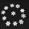 50pcs Vintage White Wooden Snowflakes - Perfect for Christmas & Holiday Decor, Home, Office.