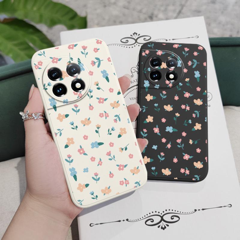 Drunk Fallen Flowers Phone Case For Oneplus 13 13R 12 12R 11 11R 10 10R 10T 9R 9RT 9 8T 8 7 7T Pro 5G Liquid Silicone Cover
