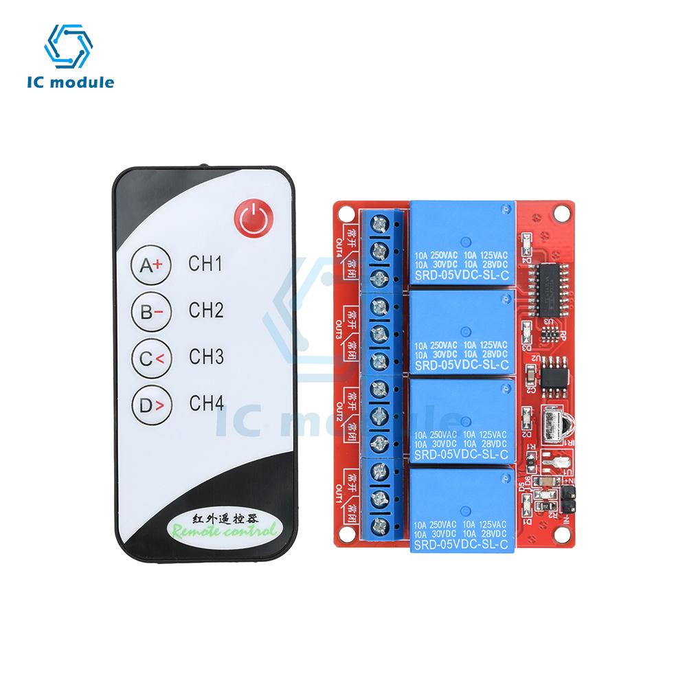 1 Channel 4CH DC 5V/12V Infrared Remote Control Relay Module IR Remote Switch Control Receiver Driver Board